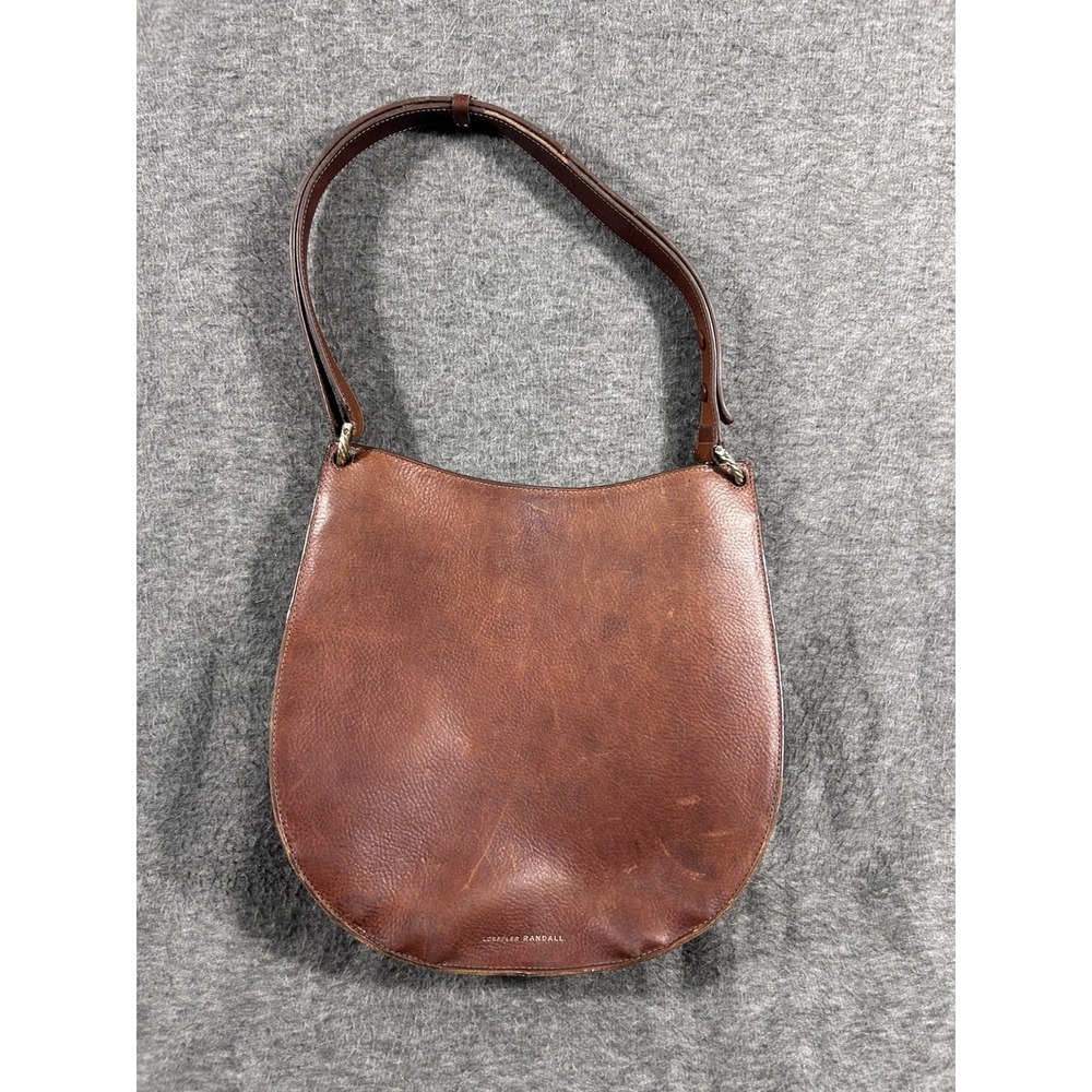 Loeffler Randall Caroline Leather Hobo Shoulder Bag Purse Brown‎